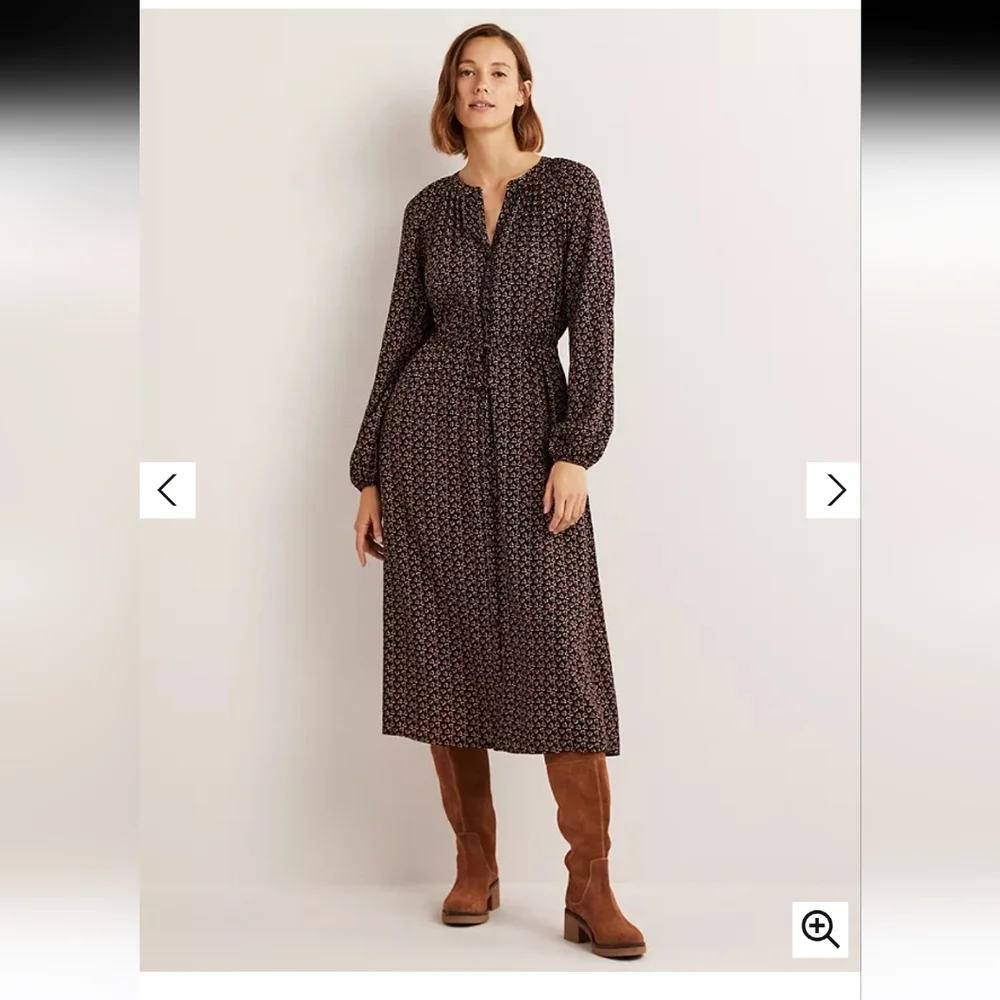 Boden Tie Waist Detail Midi Dress Size 6 - Picture 2 of 10